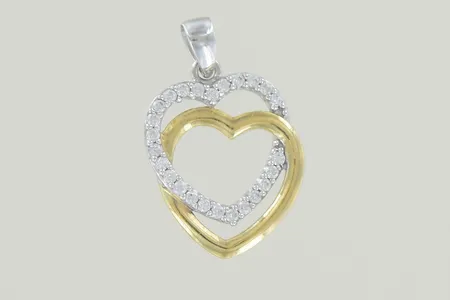 Hänge med stenar längd 2 cm bredd 1,4 cm, silver 925/1000 Vikt: 1,6 g