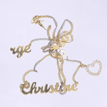 Halscollier, defekt, 18K  Vikt: 7 g