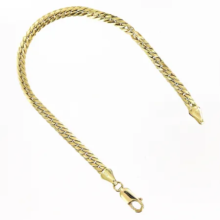 Armband manglad Pansar längd 17cm, bredd 3,5mm, defekt länk, 18K Vikt: 3,7 g
