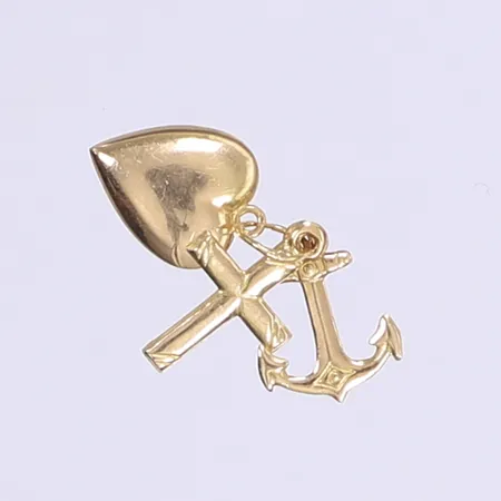 Hänge tro hopp & kärlek höjd ca 18mm 18K Vikt: 0,9 g