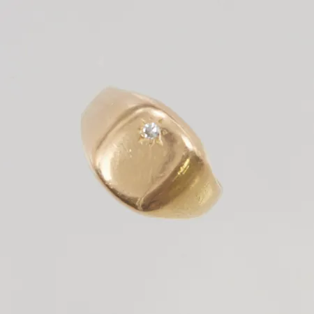 Ring diamant ca 0,01ct stl:18 bredd 13mm 18K 11,0g.