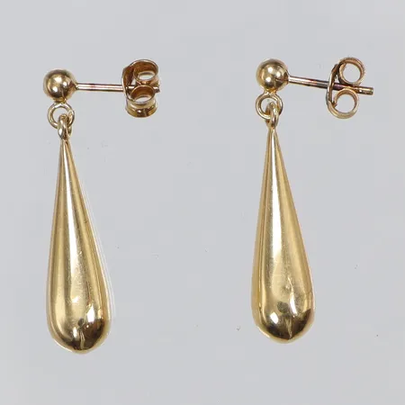 Ett par Örhängen droppformade 5x25mm 18K Vikt: 1,6 g