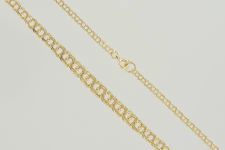 Halskedja bismark längd 44,5cm bredd 3-6mm, 18K  Vikt: 9,1 g