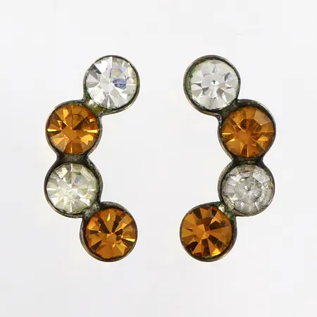Örhängen med stenar 3x12mm, silver 830/1000 Vikt: 1 g