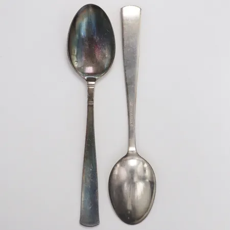 2 matskedar modell Rosenholm längd 18cm GAB, 830/1000 silver Vikt: 85,3 g