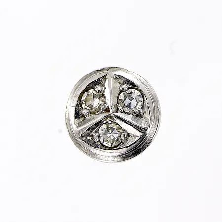 Örhänge udda vitguld diamanter 3 x ca 0,01ct längd Ø55mm, 18K Vikt: 0,6 g