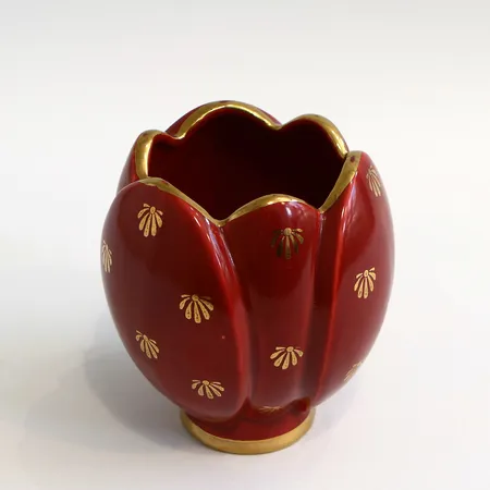 Vas, Gefle Rubin, höjd ca 13,5cm, made in Sweden