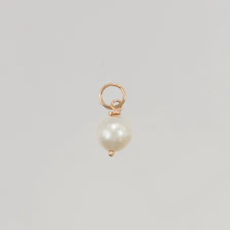 Hänge 11x6mm odlad sötvattenspärla 18K 0,6g.