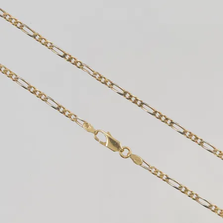 Kedja Figaro 60cm bredd 2,4mm 18K 12,3g.