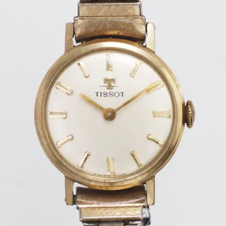 Damur Tissot 14K manuell Ø21mm, flexiband i metall defekt, repig glas  Vikt: 0 g