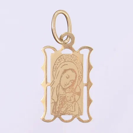 Hänge Maria och barnet Jesus 30x13mm inkl. ögla 14K Vikt: 0,9 g