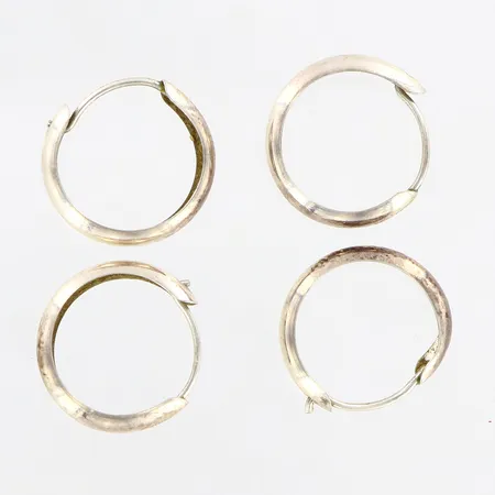 4 Örhängen Creoler Ø12mm, silver 830/1000 Vikt: 0,9 g