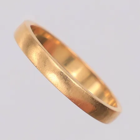 Ring slät stl:15¼, gravyr, 18K Vikt: 2 g