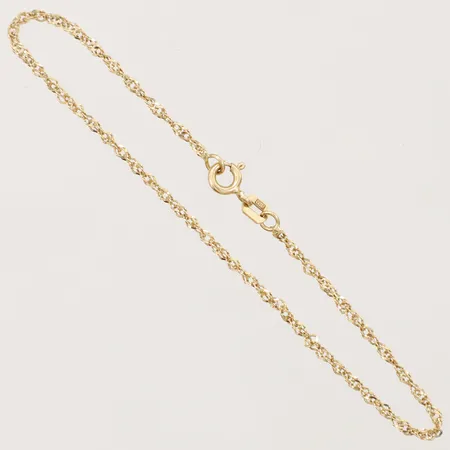 Armband Singapore längd 18cm, bredd 1,1mm, 18K  Vikt: 1,2 g