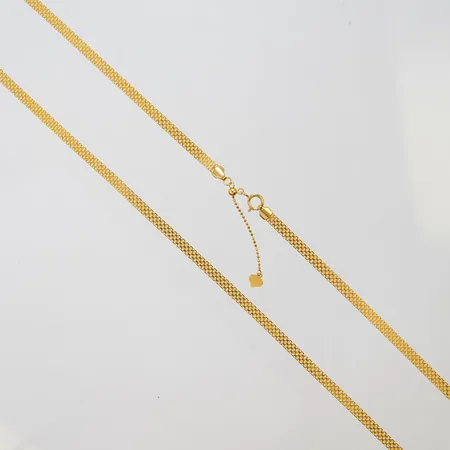 Collier X-länk längd: 50cm, bredd: 3,3mm, smärre ojämnheter, 18K Vikt: 7,4 g