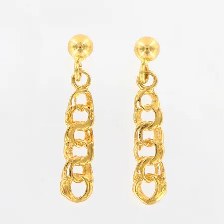 Ett par örhängen doserad Bismarck 20x4mm 18K  Vikt: 1,2 g