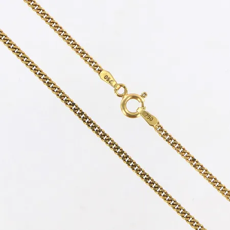 Pansar kedja 42cm, bredd: ca 2mm, 18K Vikt: 7,1 g