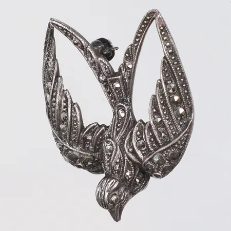Brosch i form av fågel, 33x25mm, silver Vikt: 6,1 g