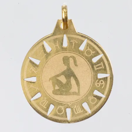 Hänge med kvinna, 25x19mm, 18K Vikt: 1,7 g