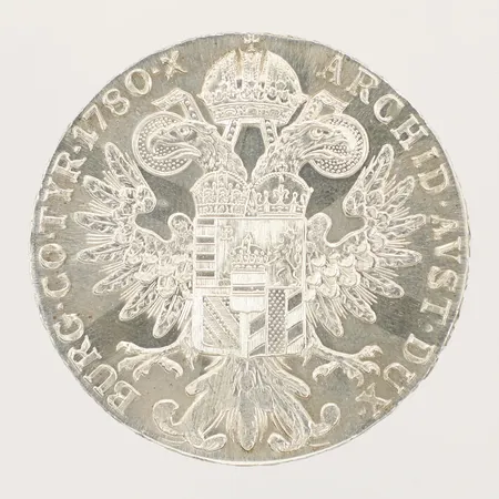 Mynt, 1 Thaler  Maria Theresa, år 1780, Kungariket Böhmen, Ø41mm, 835/100 Silver  Vikt: 28,1 g