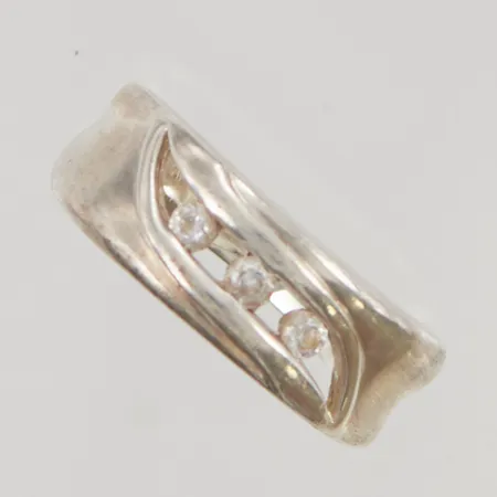 Ring stl:19 vita stenar 925/1000 Silver 5,7g.