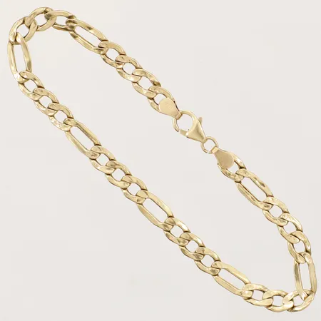 Armband Figaro längd 21cm, bredd 5,5mm bucklig, 18K  Vikt: 5,2 g