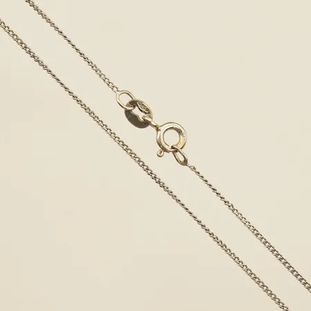 Kedja Pansar vitguld, längd 43cm, bredd 1mm, 18K  Vikt: 1,6 g