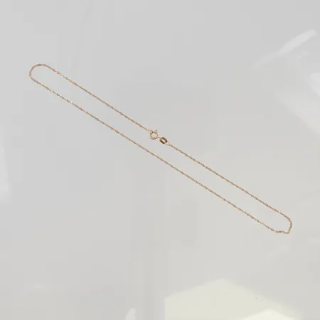 Kedja 42cm bredd 1mm 18K 1,1g.