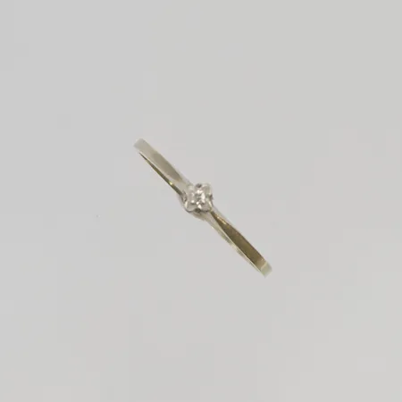 Ring diamant ca 0,005ct stl:16¾ bredd 2mm 18K 1,0g.