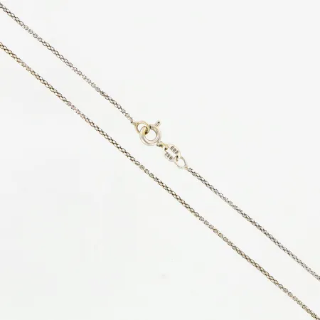 Kedja vitguld, ca 43,5cm, bredd ca 1mm, skev, 18K Vikt: 2,3 g