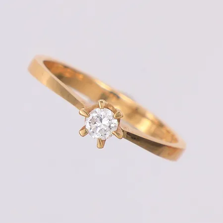 Stjärnring diamant 0,15ct enligt gravyr stl:17¼, KS, 18K Vikt: 2,3 g