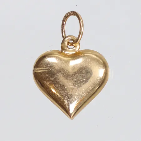 Hänge hjärta med mönster, 15x12mm, 18K Vikt: 0,6 g