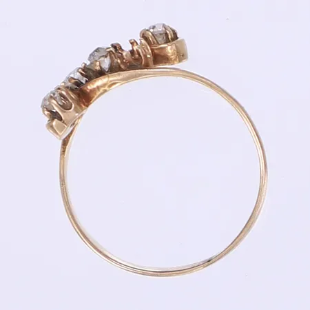 Ring saknar sten, defekt, 14K  Vikt: 1,6 g