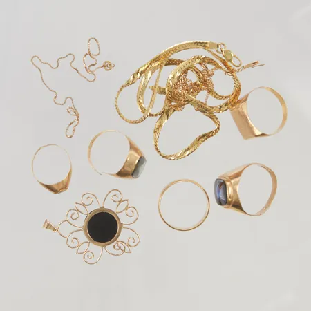 Diverse guld defekt 18K 39,1g.