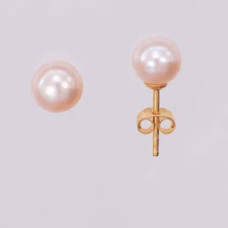Örhängen pärlor ca Ø6,5mm, 18K Vikt: 1,1 g