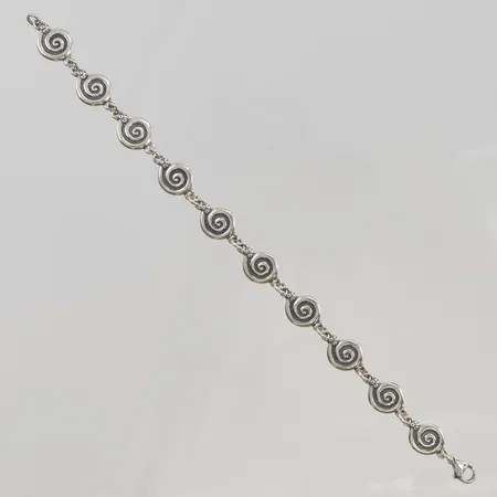 Armband Kalevala Koru "Vaskikäärme" 19cm bredd 11mm 925/1000 Silver 19,3g.