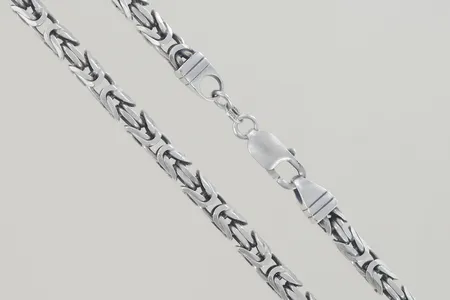 Halskedja kejsarlänk längd 51 cm bredd 5 mm silver 925/1000 Vikt: 58,3 g