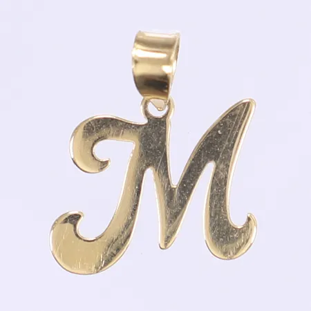Hänge "M" 18x15mm 18K  Vikt: 0,8 g