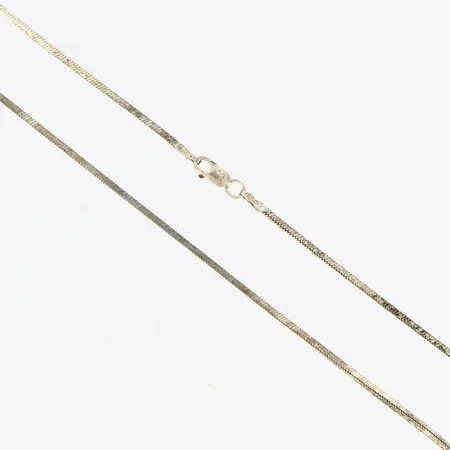 Kedja halvstel, ca 45cm, bredd ca 1,5mm, 925/1000 Silver Vikt: 6,6 g