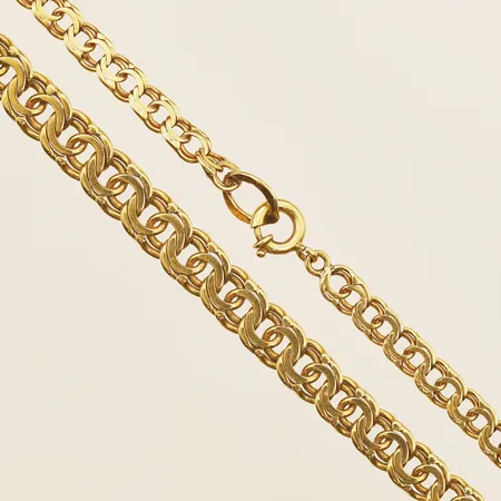 Collier doserad Bismarck, längd 44cmm, 3,8-5,7mm, 18K  Vikt: 15,6 g