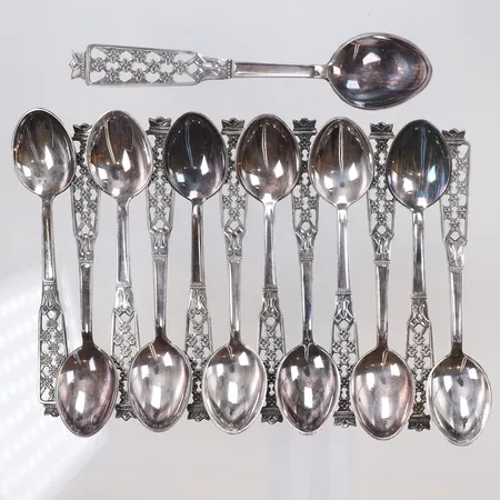 13 kaffeskedar 11,5cm, silver 830/1000 Vikt: 122,7 g