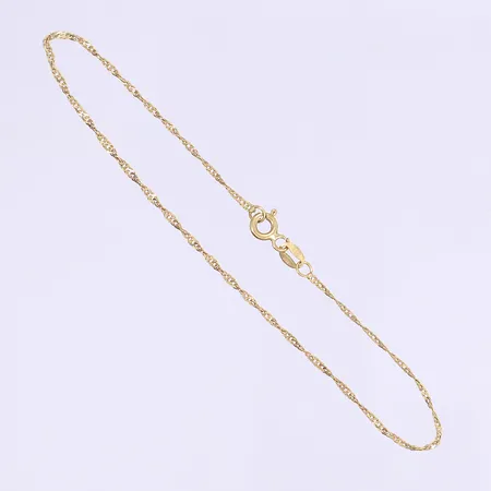 Armband Singapore 20cm bredd 1mm 18K  Vikt: 1 g