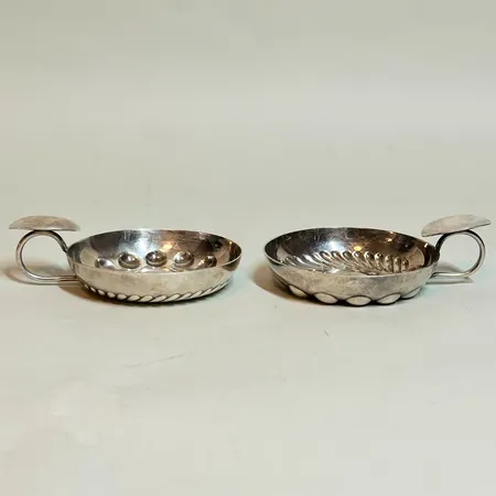 2 Askkoppar Ø80mm Danmark, silver 925/1000 Vikt: 139,3 g
