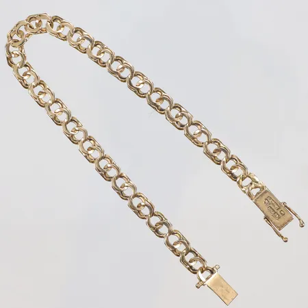 Armband Bismarck, längd 20,5cm, bredd 6mm, defekt lås, 18K Vikt: 8,9 g