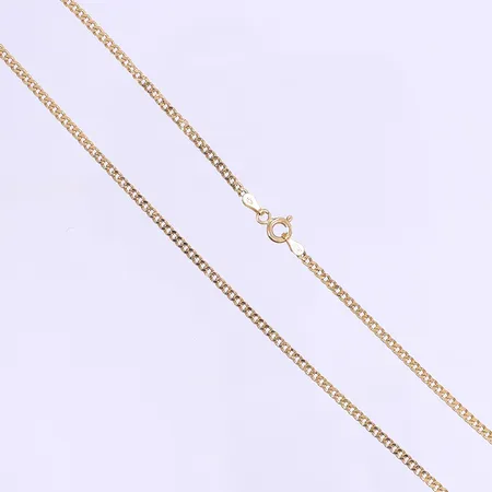 Halskedja pansar 40cm bredd 2mm, Guldfynd, 18K  Vikt: 2,9 g