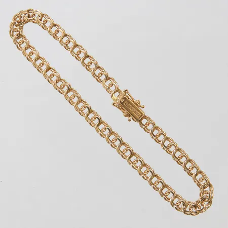 Armband Bismarck längd: 19cm, bredd: 4,5mm, svenska stämplar, 18K Vikt: 7,4 g