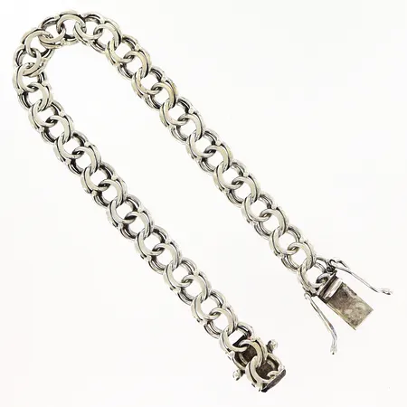 Armband Bismarck längd 19cm bredd 7,5mm, silver 925/1000 Vikt: 13,7 g