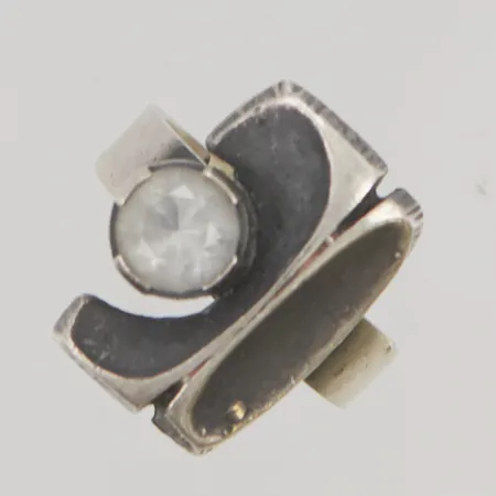 Ring Karl Laine stl:18½ bredd 20mm 925/1000 Silver 6,2g.