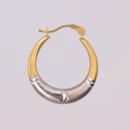 Udda örhängen Ø18mm, tvåfärgad, 18K Vikt: 0,8 g