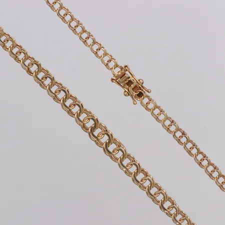 Collier doserad Bismarck längd 45,5cm, bredd 3,5-5,5mm, 18K  Vikt: 10,1 g